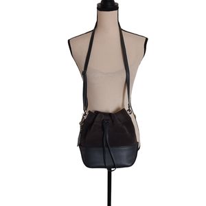 Zac Zac Posen  Suede and Leather Drawstring Bucket Shoulder and/or Crossbody